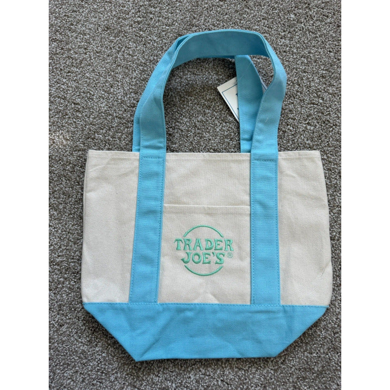 Trendy canvas tote shopping bag