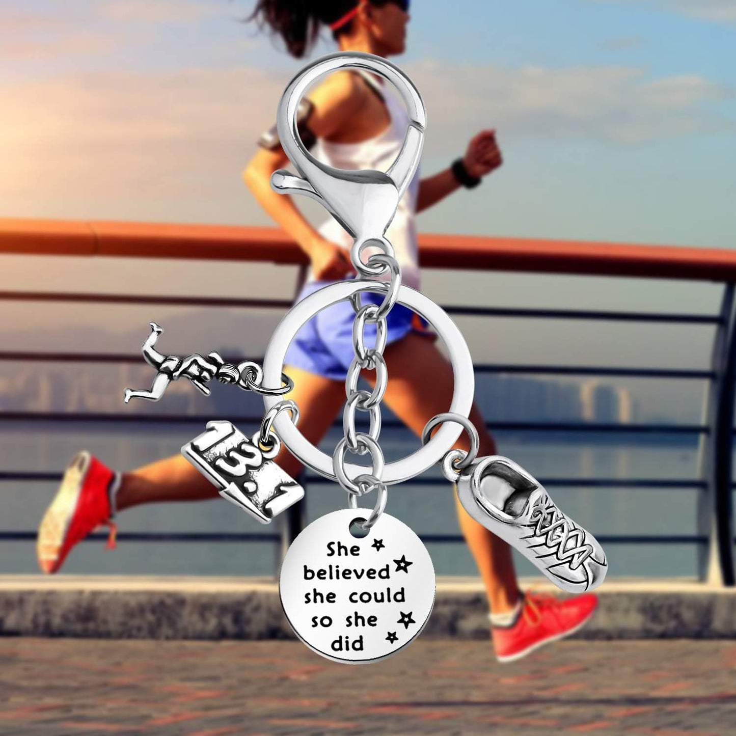 Runner Gifts Marathon Gift Runner Keychain Marathon Jewelry Running Gifts