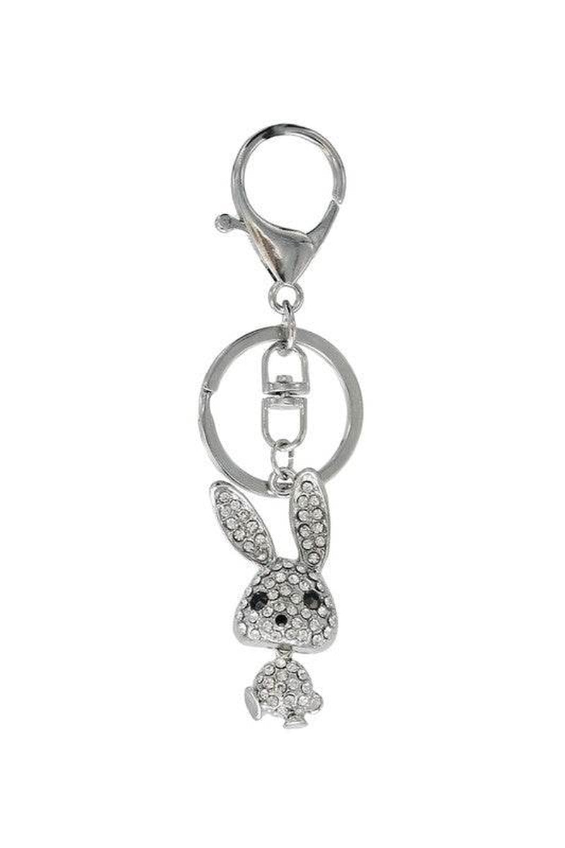 RHINESTONE BUNNY KEY HOLDER