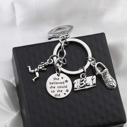 Runner Gifts Marathon Gift Runner Keychain Marathon Jewelry Running Gifts