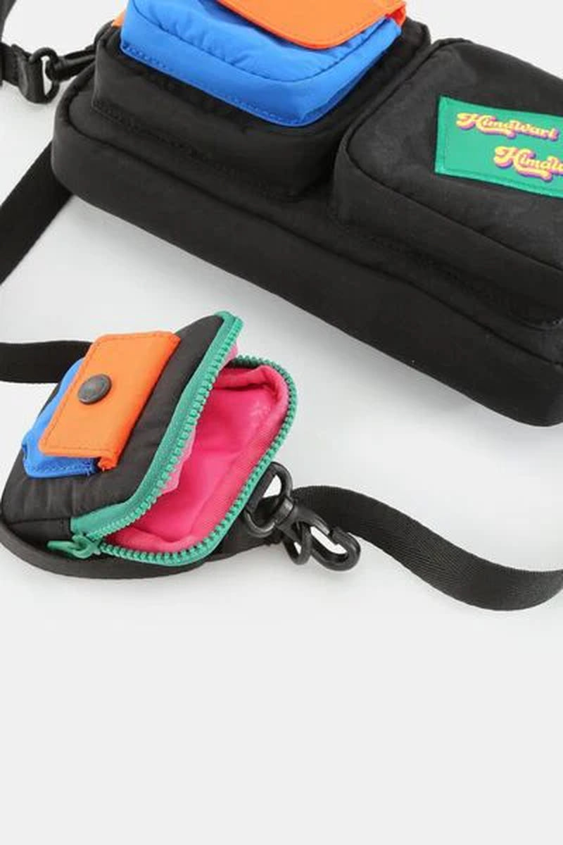 Himawari Removable Strap Nylon Crossbody Bag with Earpods Bag