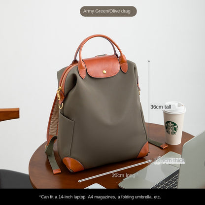 Stylish High-Quality Nylon Backpack with Large Capacity, Lightweight and Durable for Business Travel and Daily Commute