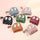Leather Mini Creative Cartoon Zipper Coin Pouch Ins Cute Keychain Hard Coin Genuine Leather Wallet for Women
