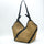 Stylish Striped Single Shoulder Woven Straw Bag, Elegant Weaving Tote with Black Trim, Large Capacity, Beach Vacation Bag