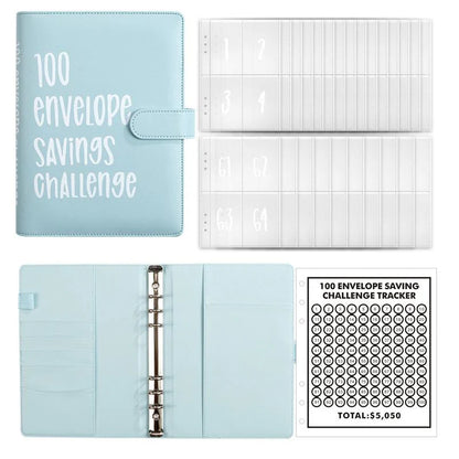 2024 Upgrade 100 Envelopes Saving Challenge Budget Binder, Money Saving Challenge Book, Desk Office Accessories, Saving Challenge Notebook, Waterproof Wallet, Storage Bag,Saving Tips,Desk Office Accessories, Budget Plan, Couple Gift