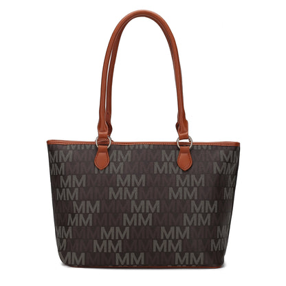 Alexy Women'S Tote Bag, Small Tote Bag, Pouch Purse & Wristlet Wallet Bag 4 Pcs Handbag Set by Mia K - Tan