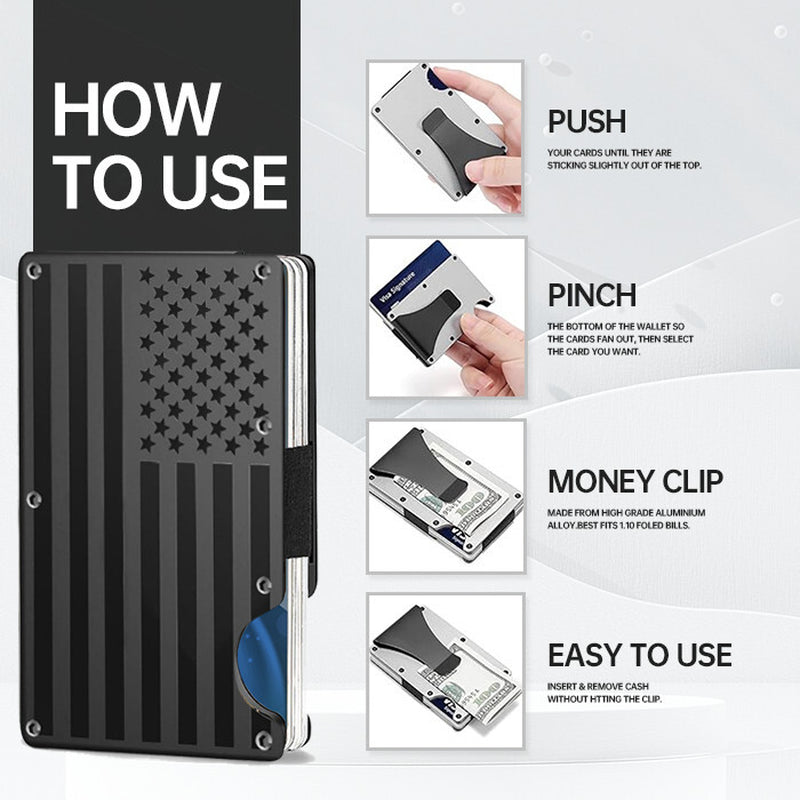 Minimalist Slim Wallet for Men, Credit Card Holder & Money Clip Wallet for Men