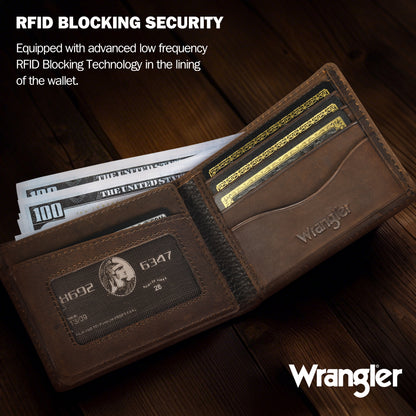 Men’S Bifold Wallet Genuine Leather, RFID Blocking, Casual Everyday 10-20 Cards Purse with Airtag Holder, Gift for Him