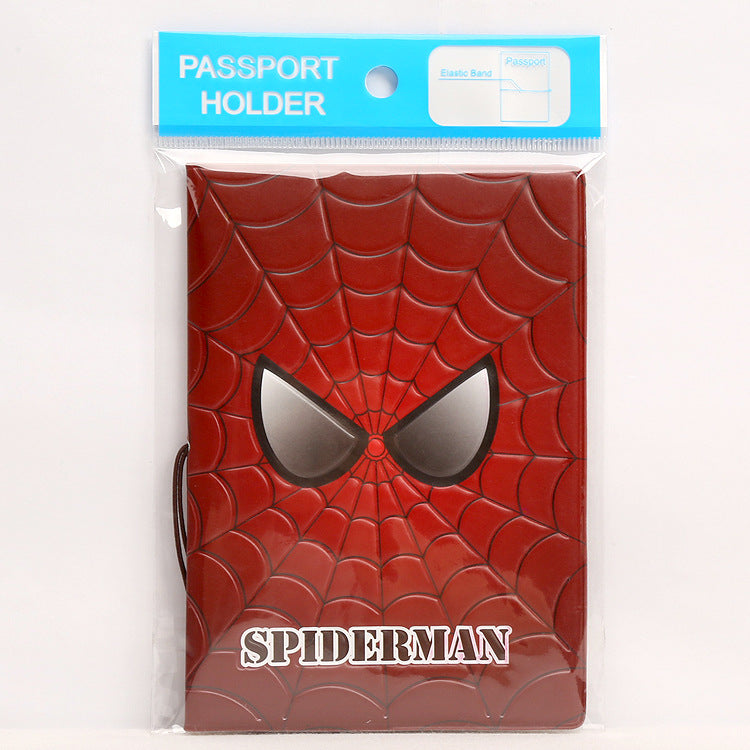 Passport Passport Protection Cover Marvel Superhero Spider Man Cartoon Passport Clip