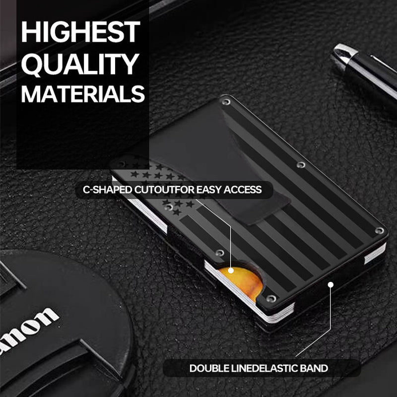 Minimalist Slim Wallet for Men, Credit Card Holder & Money Clip Wallet for Men