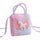 Unicorn Cartoon Plush Shoulder Bag for Kids, Mini Crossbody Bag, Kindergarten Girl's Handheld Square Bag, Coin Purse