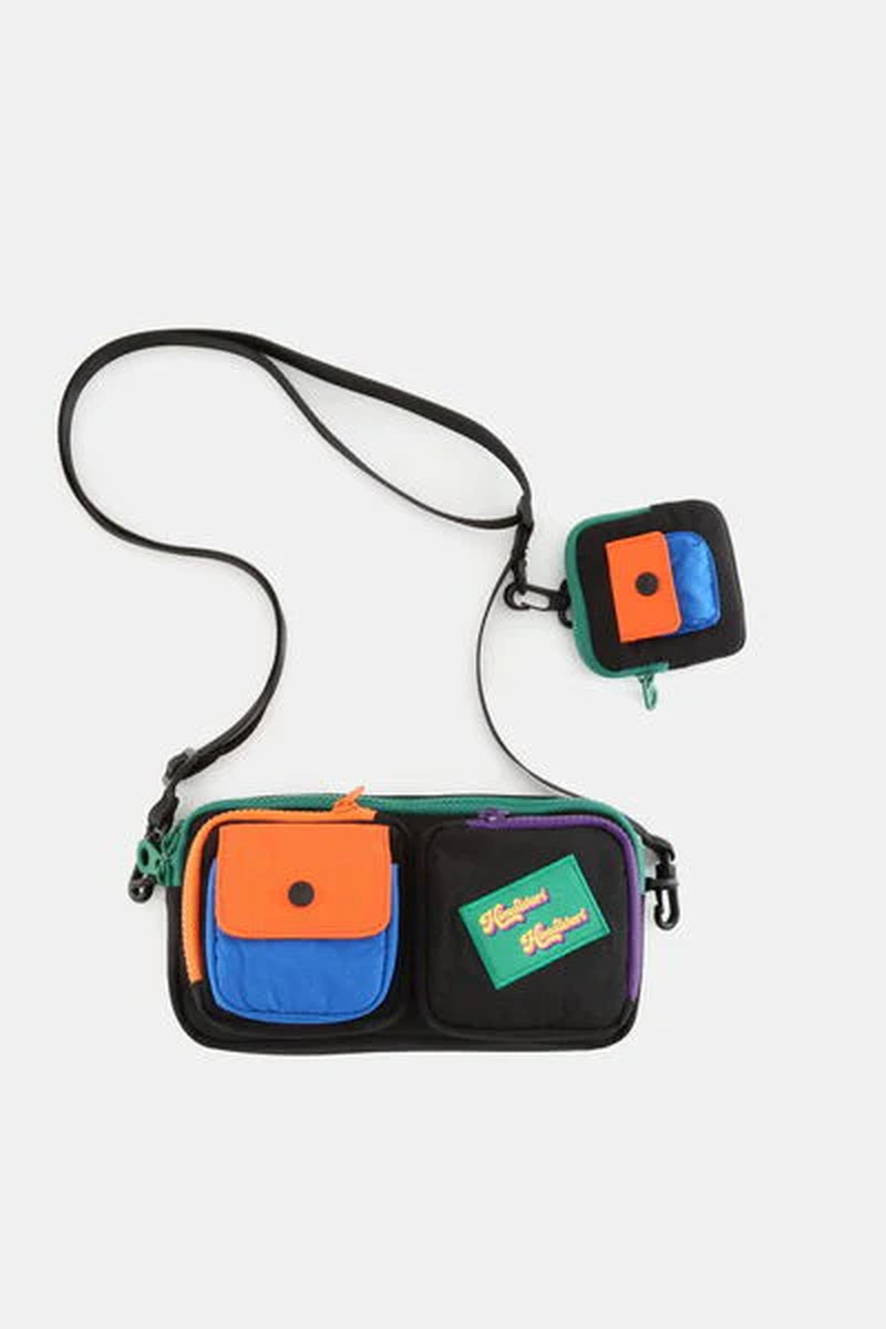 Himawari Removable Strap Nylon Crossbody Bag with Earpods Bag