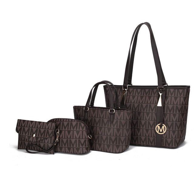 Marimar Women's Tote Bag, Small Tote Handbag, Pouch Purse & Wristlet Wallet, Signature Handbag 4 Pcs Set by Mia K