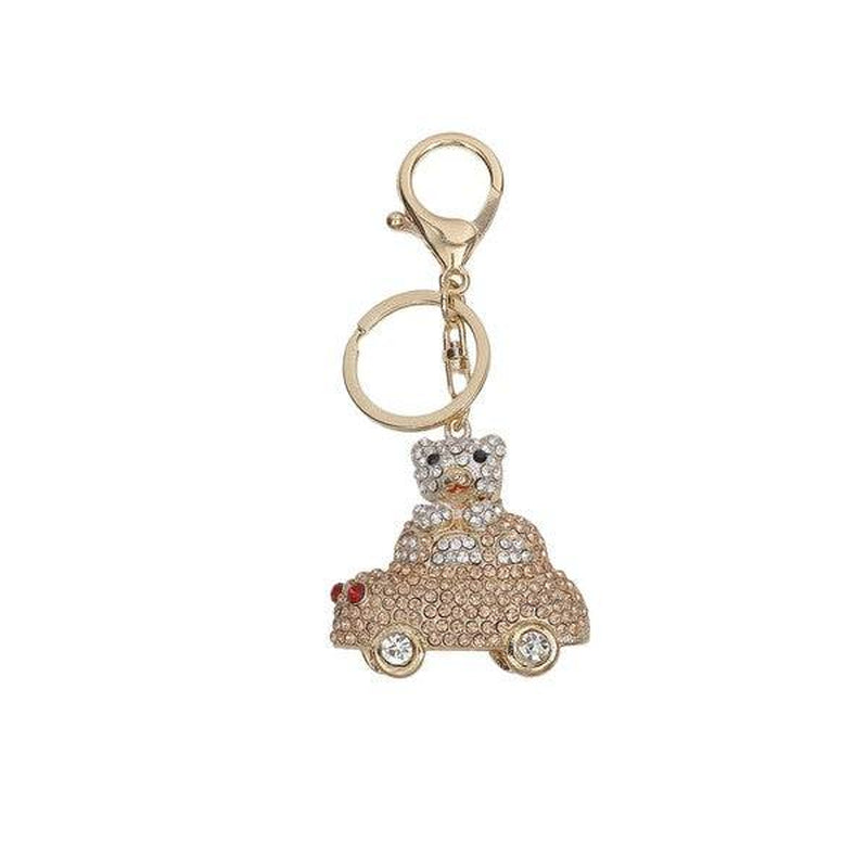 Sparkling Bear in Car Keychain