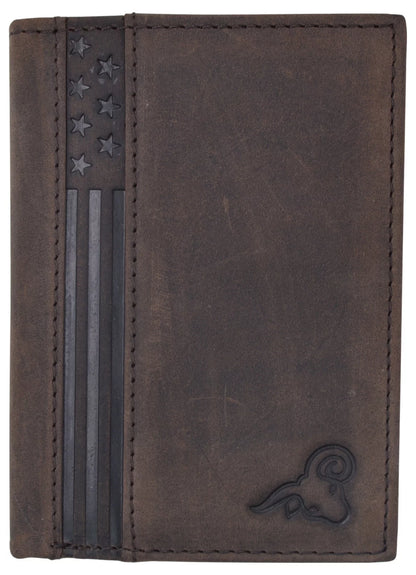 RFID Blocking Bifold USA Wallet for Men Leather Extra Capacity Mens Bifold Wallet W/ Vertical Design