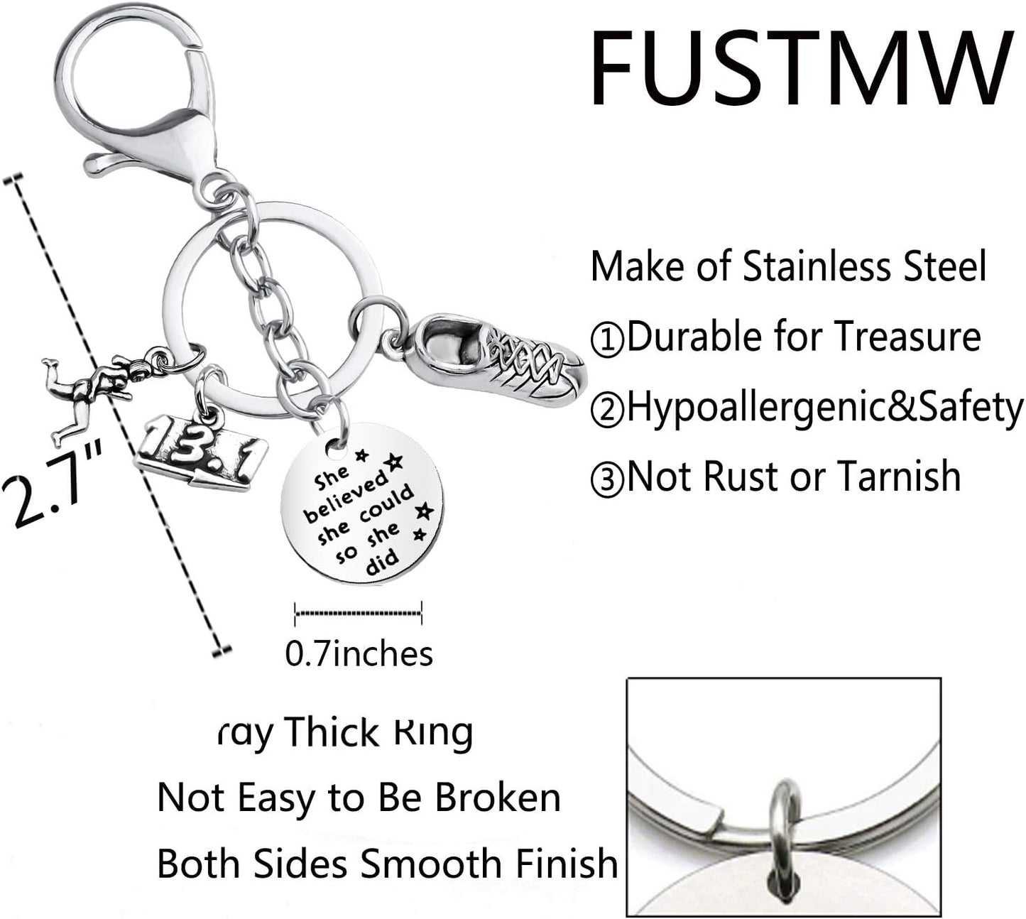 Runner Gifts Marathon Gift Runner Keychain Marathon Jewelry Running Gifts