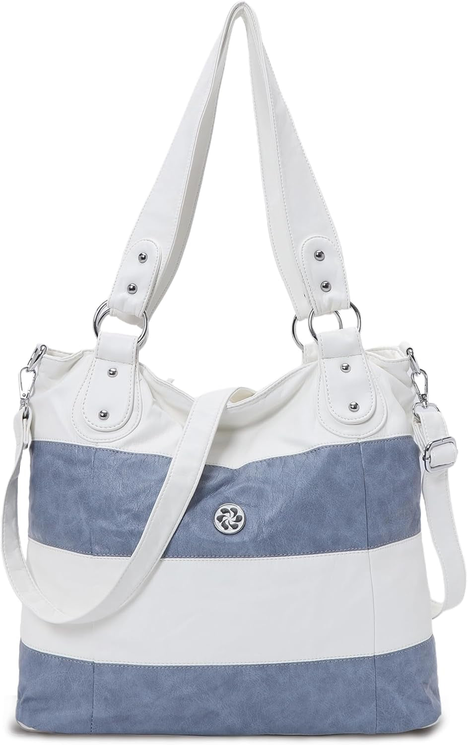 Hobo Purses for Women Multi-Color Striped Lattice Cross Body Shoulder Purse Bag Tote Handbag