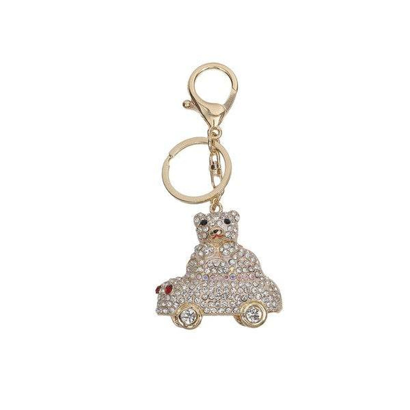Sparkling Bear in Car Keychain