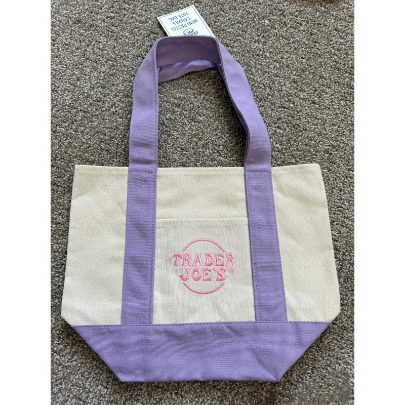 Trendy canvas tote shopping bag