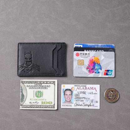 Superhero Batman Character Men's Multi-Card Wallet Card Holder ID Case with Multiple Card Slots