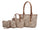 Alexy Women's Tote Bag, Small Tote Bag, Pouch Purse & Wristlet Wallet Bag 4 Pcs Handbag Set by Mia K - Beige