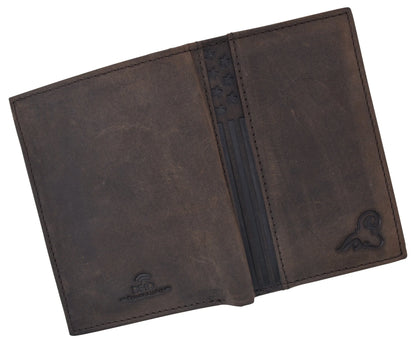 RFID Blocking Bifold USA Wallet for Men Leather Extra Capacity Mens Bifold Wallet W/ Vertical Design