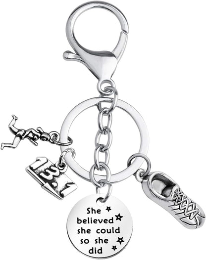Runner Gifts Marathon Gift Runner Keychain Marathon Jewelry Running Gifts
